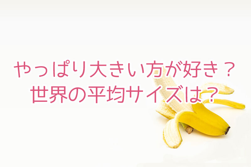 やっぱり大きい方が好き？世界の平均サイズは？